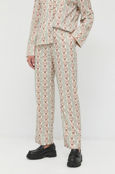 Штани Notes du Nord жіночі пряме висока посадка колір барвистий (2707830) Штани Notes du Nord жіночі пряме висока посадка колір барвистий (2707830)