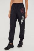 Спортивні штани LaBellaMafia жіночі колір чорний з принтом Спортивні штани LaBellaMafia жіночі колір чорний з принтом