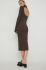 Сукня Herskind колір коричневий midi облягаюча