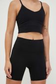 Шорти для йоги Joy in me Oneness колір чорний однотонні висока посадка