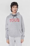 Бавовняна кофта Tous жіноча колір сірий з капюшоном з принтом