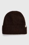 Шапка з домішкою вовни Solid колір коричневий Шапка з домішкою вовни Solid колір коричневий