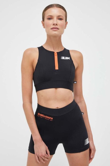 Тренувальний топ і шорти LaBellaMafia Dangerous колір чорний Тренувальний топ і шорти LaBellaMafia Dangerous колір чорний