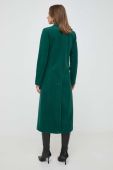 Пальто Silvian Heach жіноче колір зелений перехідне двобортне