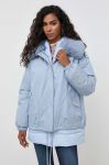 Пухова куртка Silvian Heach жіноча зимова колір блакитний Пухова куртка Silvian Heach жіноча зимова колір блакитний