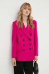Піджак Liviana Conti колір рожевий двобортний однотонна Піджак Liviana Conti колір рожевий двобортний однотонна