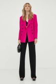 Піджак Liviana Conti колір рожевий двобортний однотонна