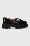 Шкіряні мокасини Charles Footwear Zulia жіночі колір чорний на платформі Zulia.Loafer.Black Шкіряні мокасини Charles Footwear Zulia жіночі колір чорний на платформі Zulia.Loafer.Black