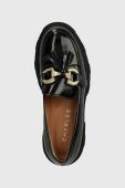 Шкіряні мокасини Charles Footwear Zulia жіночі колір чорний на платформі Zulia.Loafer.Black Шкіряні мокасини Charles Footwear Zulia жіночі колір чорний на платформі Zulia.Loafer.Black