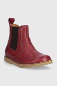 Дитячі шкіряні черевики Froddo колір бордовий (3448269)