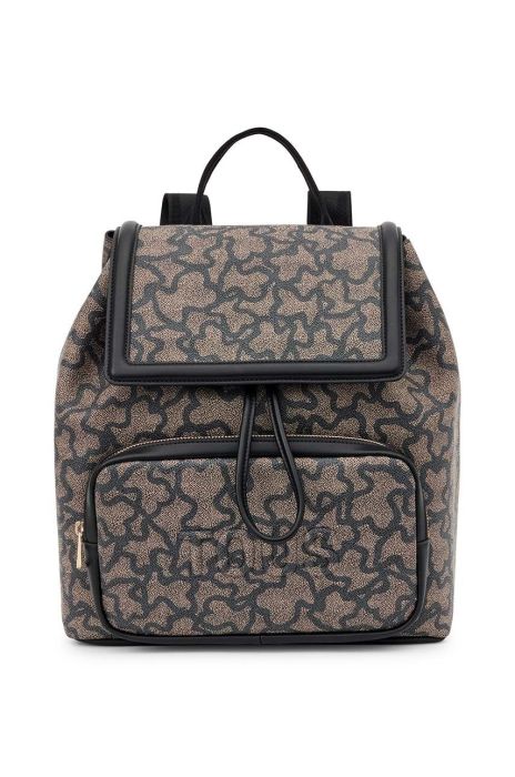 Рюкзак Tous жіночий колір чорний великий візерунок (3555610) Рюкзак Tous жіночий колір чорний великий візерунок (3555610)