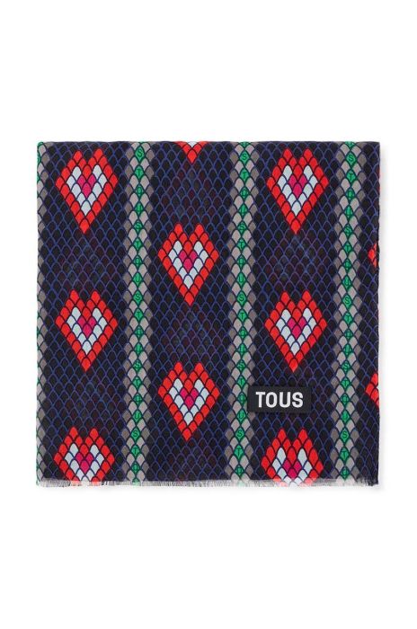 Хустка Tous жіноча колір чорний візерунок (3656067) Хустка Tous жіноча колір чорний візерунок (3656067)
