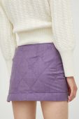 Вовняна спідниця Beatrice B колір фіолетовий mini олівець