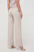 Штани Silvian Heach жіночі колір бежевий пряме висока посадка Штани Silvian Heach жіночі колір бежевий пряме висока посадка