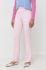 Штани Silvian Heach жіночі колір рожевий пряме висока посадка