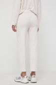 Штани Beatrice B жіночі колір бежевий пряме висока посадка