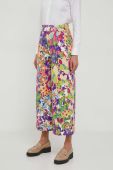 Штани Rich & Royal жіночі широке висока посадка колір барвистий Штани Rich & Royal жіночі широке висока посадка колір барвистий