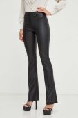 Штани Nissa жіночі колір чорний кльош висока посадка
