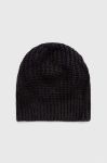 Шапка Silvian Heach колір чорний з тонкого трикотажу Шапка Silvian Heach колір чорний з тонкого трикотажу