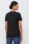 Бавовняна футболка Silvian Heach колір чорний